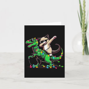 Carte Dabbing Oriental Shorthair Sur Les Lumières De Noë