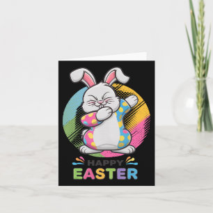 Carte Dabbing Rabbit Joyeux oeufs de lapin de Pâques Dab