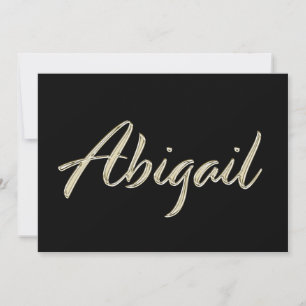 Carte d'Abigail white gold Handwriting
