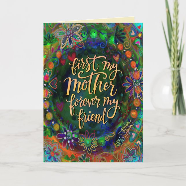 Carte D'abord ma mère, pour toujours mon ami (Devant)