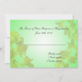 carte d'acceptation de mariage, fleurs de tulipe j