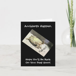 CARTE D'ACCIDENT HUMOREUSE/TORTUE EN DESSOUS/CUSTO