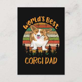Carte D'accompagnement 1 Meilleur Papa Corgi du Monde