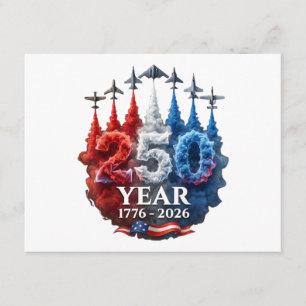 Carte D'accompagnement 250 Ans Américain 250e USA Patriotique 4 Juillet