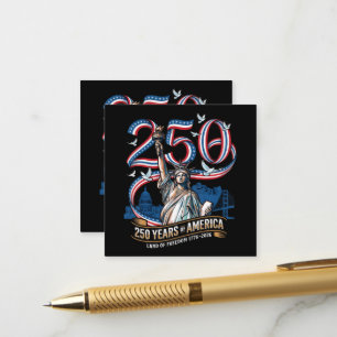 Carte D'accompagnement 250 Ans Anniversaire Amérique 1776 2026