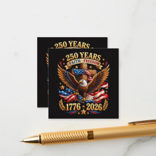 Carte D'accompagnement 250 Ans de Foi Liberté Aigle Patriotique