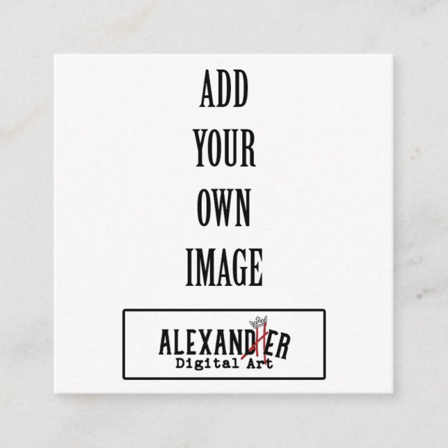 Carte D'accompagnement 2,5x2,5" Étiquette ou (Devant)