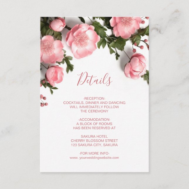 Carte D'accompagnement 3D Roses Wildflowers White (Devant)