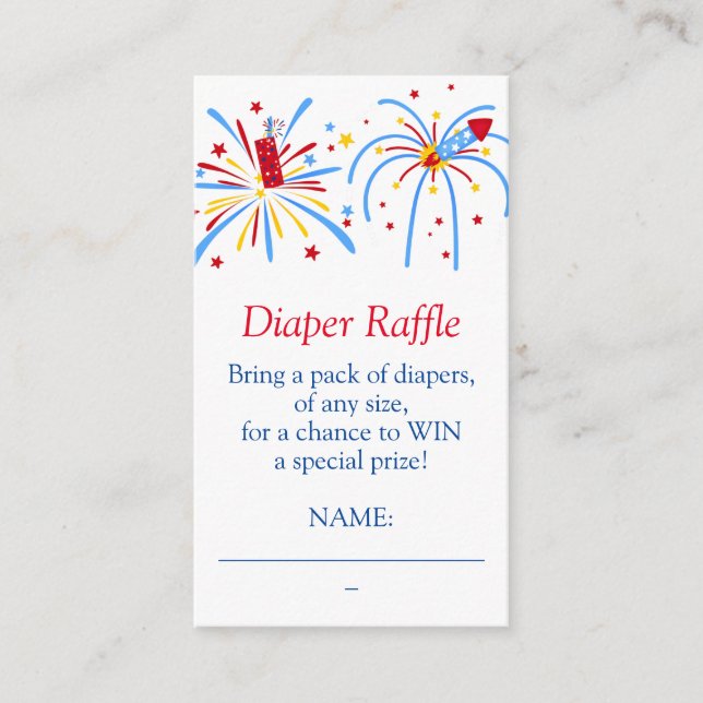 Carte D'accompagnement 4 juillet Baby shower de la (Devant)
