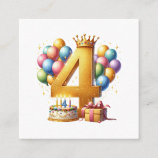 Carte D'accompagnement 4ème anniversaire doré