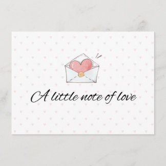 Carte D'accompagnement A Little Note of Love Envelope Card