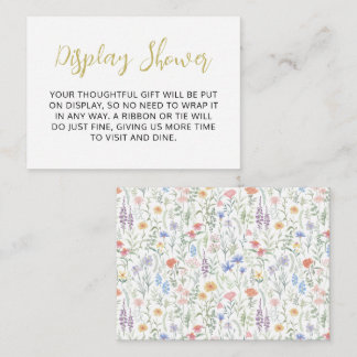 Carte d'accompagnement à motif de fleurs sauvages