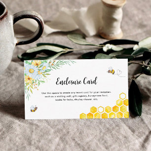 Carte D'accompagnement Abeille avec floral