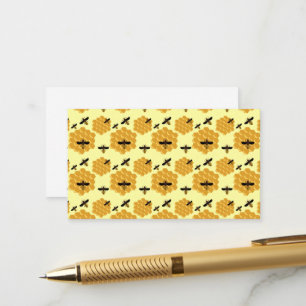 Carte D'accompagnement Abeilles à Miel en Rucher Amoureux d'Insectes Jaun