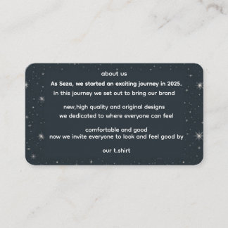 CARTE D'ACCOMPAGNEMENT ABOUT US