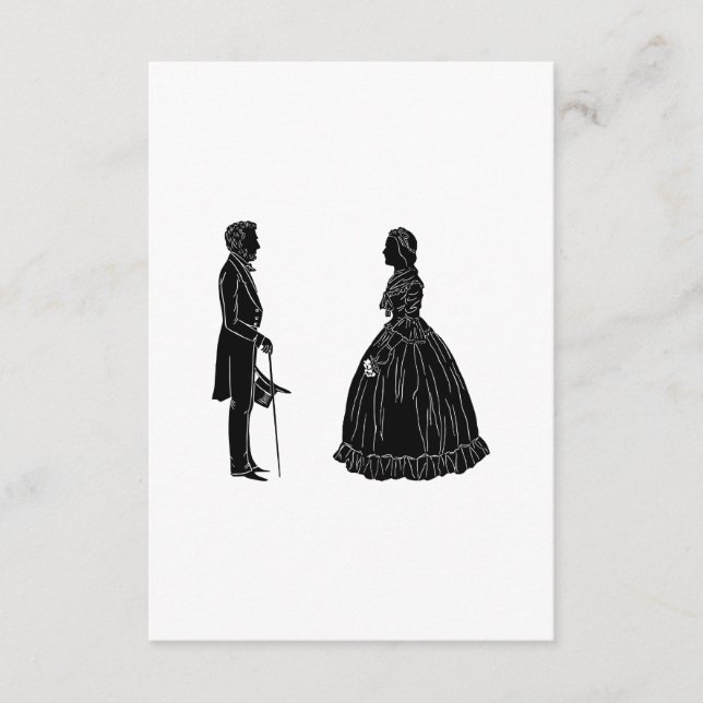 Carte D'accompagnement abraham lincoln mary todd lincoln silhouette (Devant)