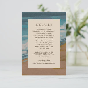 Carte D'accompagnement Abstrait Coastal Chic Mariage moderne