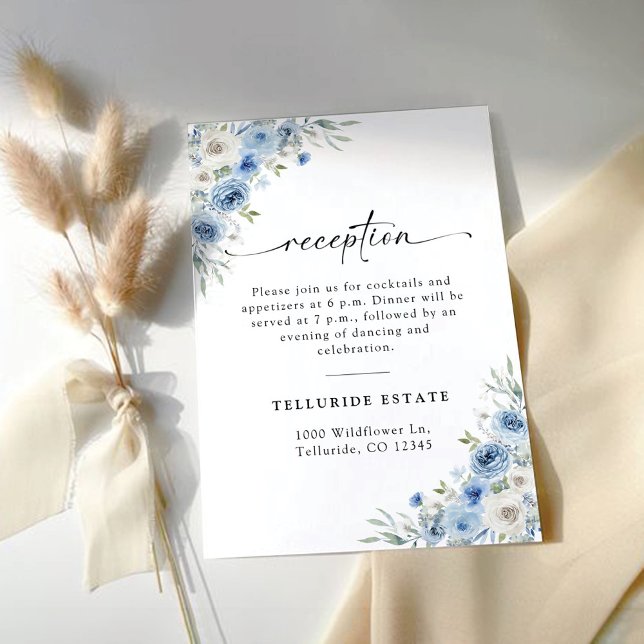 Carte D'accompagnement Accueil de la cérémonie de Mariage de Dusty Blue I (Créateur téléchargé)
