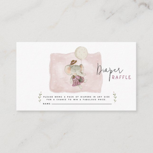 Carte D'accompagnement Adorable Boho Elephant Baby shower rustique (Devant)