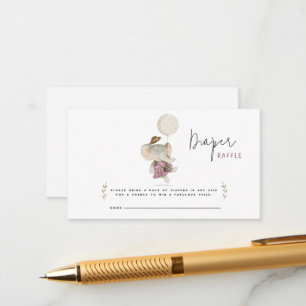 Carte D'accompagnement Adorable Boho Elephant Baby shower rustique