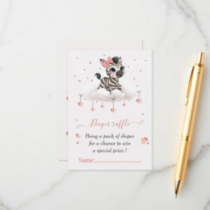 Carte D'accompagnement Adorable petite fille zèbre bébé