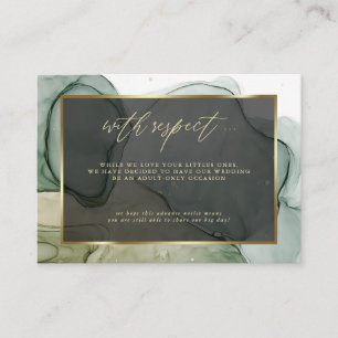 Carte D'accompagnement Adultes Demander seulement Earthy Greens Liquid Ab
