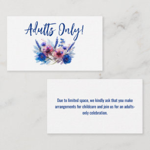 Carte D'accompagnement Adultes uniquement! Collection Pastel Whispers Mea