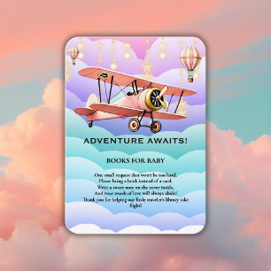 Carte D'accompagnement Adventure Atattend le Baby shower de l'aviation