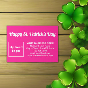 Carte D'accompagnement Affaires Saint Patrick Félicitations sur Rose