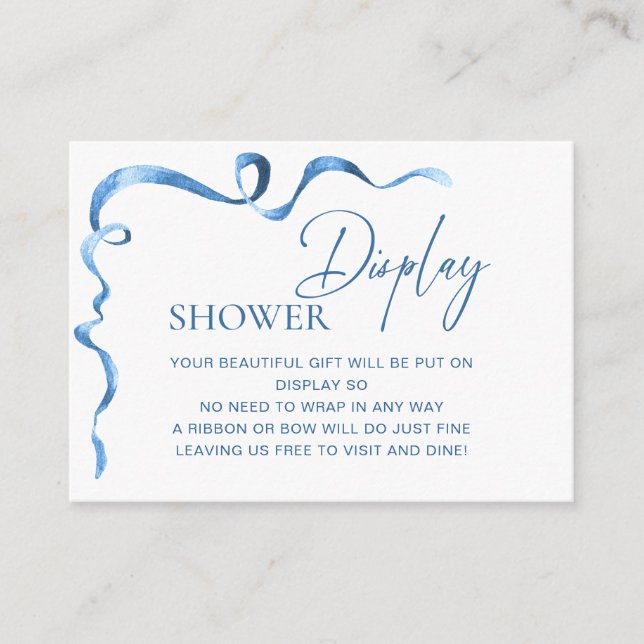 Carte D'accompagnement Affichage de Baby Shower avec un arc dessiné à la  (Devant)