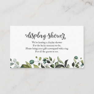 Carte D'accompagnement Affichage de Baby Shower avec une verdure charmant