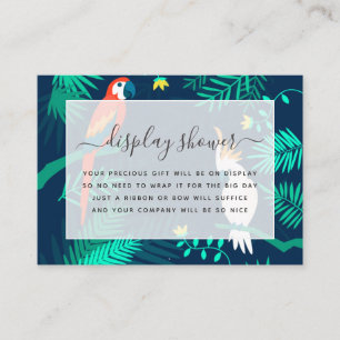 Carte D'accompagnement Affichage de douche de mariage tropical exotique