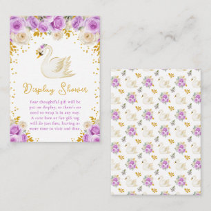 Carte D'accompagnement Affichage de douche de roses violettes et dorées d
