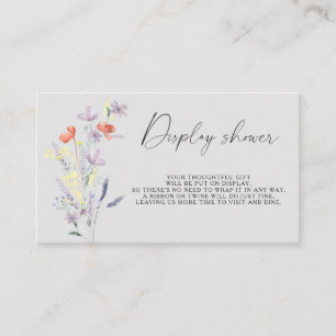 Carte D'accompagnement Affichage de douche Floral Boho