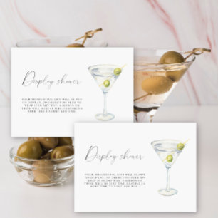 Carte D'accompagnement Affichage de mariage Dry Martini