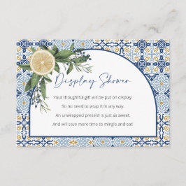 Carte D'accompagnement Affichage Douche, Citrus non emballé Thème Italien