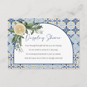 Carte D'accompagnement Affichage Douche, Citrus non emballé Thème Italien