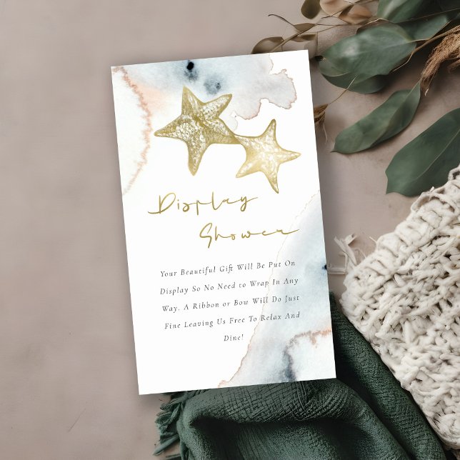 Carte D'accompagnement Affichage étoile de mer dorée mignonne pour Baby S (Créateur téléchargé)