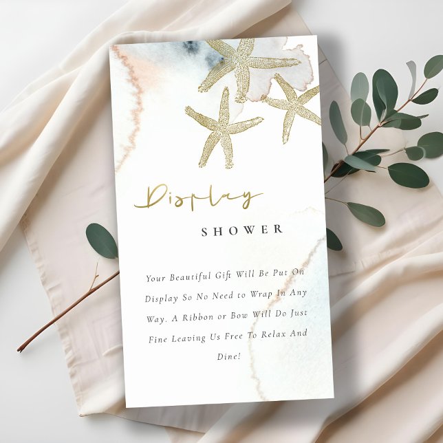 Carte D'accompagnement Affichage étoile de mer dorée mignonne pour Baby S (Créateur téléchargé)