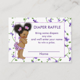Carte D'accompagnement Afro-Américaine Bébé Déchets Raffle