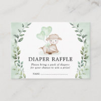 Agneau vert mignon Raffle Baby Sheep Douche