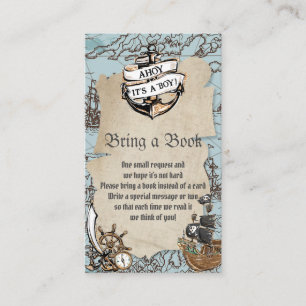 Carte D'accompagnement Ahoy C'est un garçon Baby shower pirate Apportez u