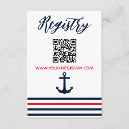 Carte D'accompagnement Ahoy C'est un garçon ! Registre des Baby showers n