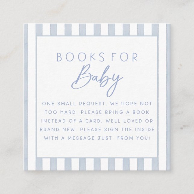 Carte D'accompagnement Ahoy It's A Boy Baby Shower Books for Baby (Devant)