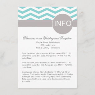 Carte D'accompagnement Aimee Chic Chevron Info Instructions Mariage   sar
