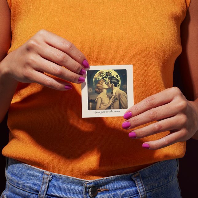 Carte D'accompagnement Aimez-vous à la lune, affiche de voyage personnali (Créateur téléchargé)