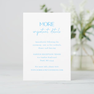 Carte D'accompagnement Alexis Blue Elegant Mariage moderne