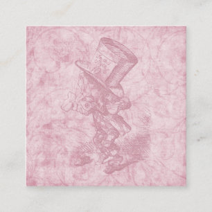 Carte D'accompagnement Alice au pays des merveilles Art floral rose Chape