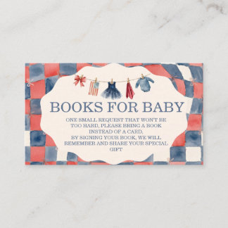 Carte D'accompagnement All American Girl Baby Shower Books for Baby Card