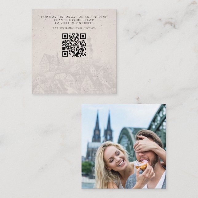 Carte D'accompagnement Allemagne Mariage de passeport QR (Devant / Derrière)